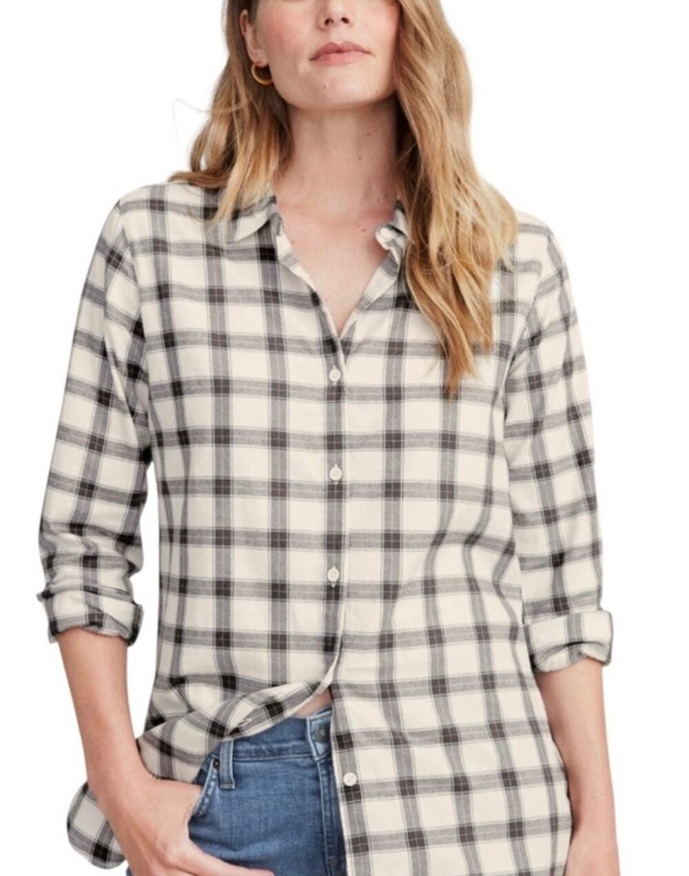 Garnet Hill plaid shirt